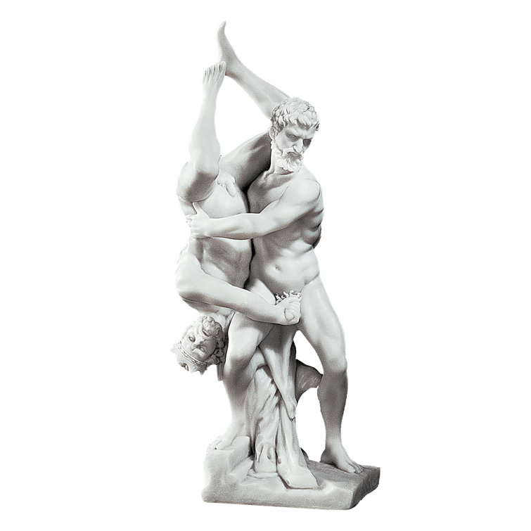 Design Toscano Hercules and Diomedes Bonded Marble Figurine